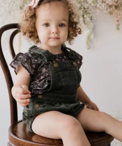 Jamie Kay Deep Pine Eli Cord Overalls