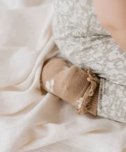 Jamie Kay Daisy Garden Caramel Frill Ankle Socks Footwear