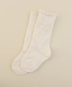 Olivia J Textured Bunny Cream Socks
