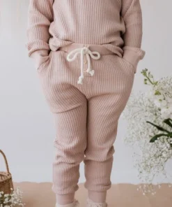 Jamie Kay Dusky Rose Organic Cotton Waffle Oliver Pants