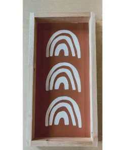 Emrose Decor Terracotta White Rainbows Stacked Sign