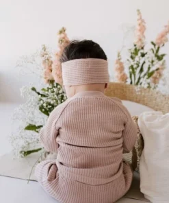 Jamie Kay Dusky Rose Organic Cotton Waffle Oliver Pants