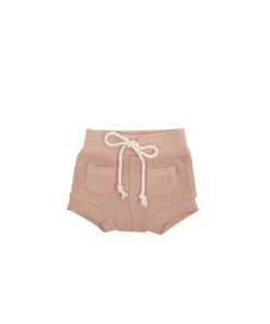 Jamie Kay Dusky Rose Organic Cotton Waffle Set Short Bloomers