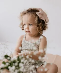 Jamie Kay Headwear Peachy Organic Cotton Muslin Hair Bow Clip