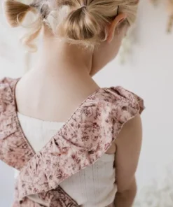 Jamie Kay Amelie Floral Organic Cotton Pincord Ruby Romper Overalls + Rompers