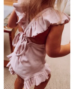 Minikane Light Pink Ruffle Romper