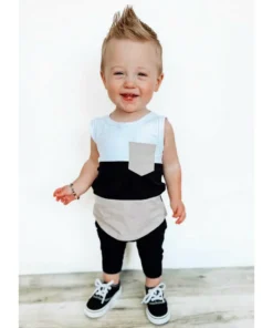 Little Bipsy Sand Block Pocket Tank Top Tee Tops