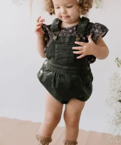 Jamie Kay Deep Pine Eli Cord Overalls