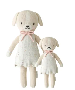 Cuddle And Kind Dolls + Plushies Mia The Dog Knit Handcrafted Regular Doll