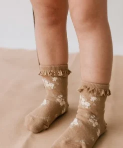 Jamie Kay Daisy Garden Caramel Frill Ankle Socks Footwear