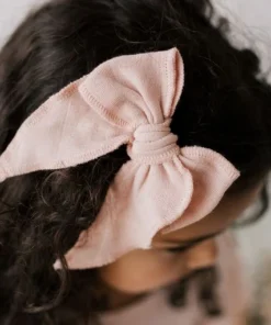 Jamie Kay Headwear Peachy Organic Cotton Muslin Hair Bow Clip