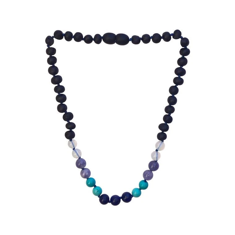 Sweet Tree Amber Raw Cherry Amber + Blue Rainbow 15" Jewelry 3 Sweet Tree Amber Raw Cherry Amber + Blue Rainbow 15" Jewelry