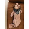 Mebie Baby Dusty Rose Bamboo Knotted Gown Preemie + Newborn