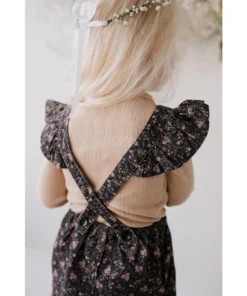 Jamie Kay Peony Floral Organic Cotton Pincord Lucy Romper