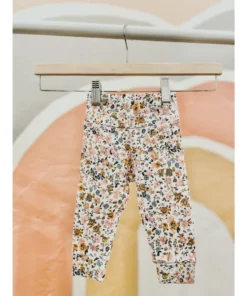 Evelina Apparel Ivory + Blue Jersey Leggings