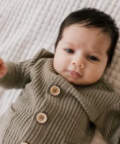 Jamie Kay Woodland Organic Cotton Waffle Knit Lincoln Romper