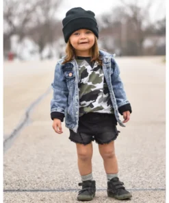 Little Bipsy Bottoms Black Cut Off Distressed Denim Shorties