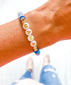 J+j Bracelets Mama Pink + Blue + Orange Bracelet