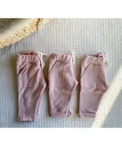 Evelina Apparel Blush Waffle Sweatpants Bottoms