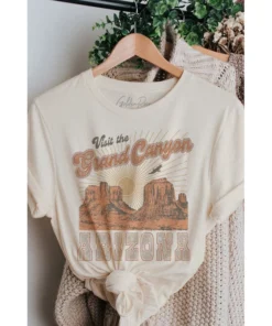 J+j Grand Canyon Arizona Cream Oversized Tee Graphic Tees