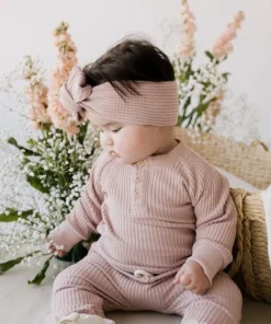 Jamie Kay Dusky Rose Organic Cotton Waffle Oliver Pants