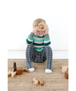 Olivia J Dark Grey Gridline Tights