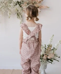 Jamie Kay Amelie Floral Organic Cotton Pincord Ruby Romper Overalls + Rompers