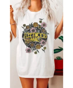J+j Fleetwood Mac White Oversized Tee