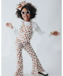 Bailey's Blossoms Flower Child Andi Jumper Pleated Bell Bottom Jumpsuit Overalls + Rompers