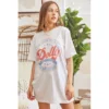 J+j Graphic Tees Dolly For President White Oversized Tee
