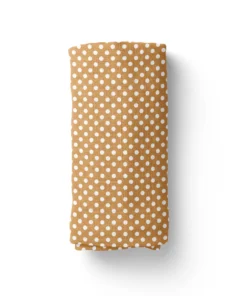 Mini Wander Polka Dot Amber Muslin Swaddle Swaddles + Blankets