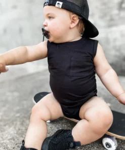 Little Bipsy Bodysuits Black Tank Bodysuit Onesie
