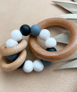 Bannor Toys Storm Wooden Ring Silicone Teether