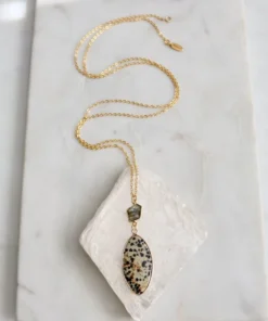 Mesa Blue Necklaces Dalmatian Jasper + Labradorite Long Necklace