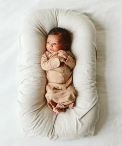 Goumi Kids Sandstone Convertible Bamboo Gown Preemie + Newborn