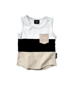 Little Bipsy Sand Block Pocket Tank Top Tee Tops