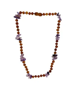 Sweet Tree Amber Amber + Amethyst Necklace 13"