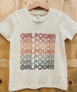Morado Design Graphic Tees Girl Power Retro Repeat Natural Organic Tee