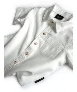 Little Bipsy Tops White Button Up Tee