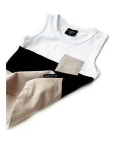 Little Bipsy Sand Block Pocket Tank Top Tee Tops