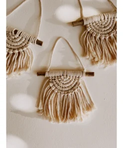 Village Thrive Decor Iris Small Macrame Wall Hanging