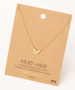 Fame Accessories Necklaces Mini Butterfly Charm Necklace