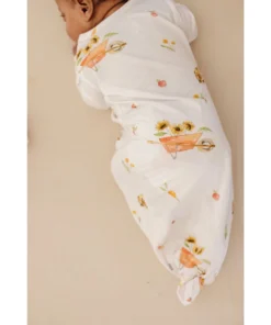 Joss + J Holland Bamboo Knotted Gown The Garcia Diaries Collection Preemie + Newborn