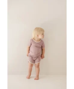 Joss + J Tops Cora + Cream Ribbed Bamboo Striped Tee