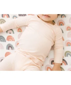 Joss + J Tops Apricot Ribbed Bamboo Long Sleeve Shirt