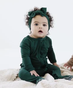 Joss + J Emerald Green Ribbed Bamboo Headband Headwear