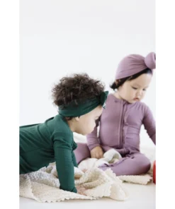 Joss + J Emerald Green Ribbed Bamboo Zip Sleeper