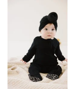 Joss + J Black Knotted Turban Hat