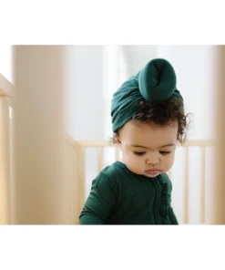 Joss + J Emerald Green Knotted Turban Hat Headwear