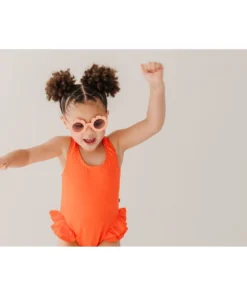 Joss + J Salty Orange Ruffle Swim Suit 14 Joss + J Salty Orange Ruffle Swim Suit